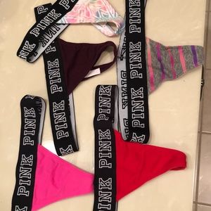 Victoria’s Secret pink logo thongs (discontinued)